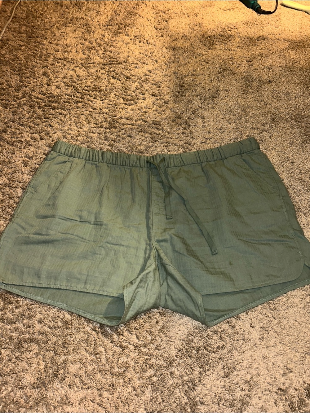 Old Navy Olive Drawstring Cotton Shorts